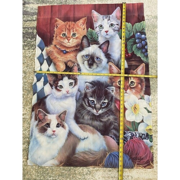 New Double Sided Kittens Garden Flag 12x16” - Picture 3 of 4